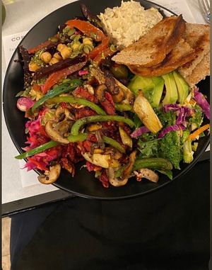 The plant plate at Copenhagen European Kitchen & Bakery in Katy