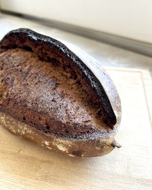 Delivered fresh Black bread at Baguette & Co. in Yerevan