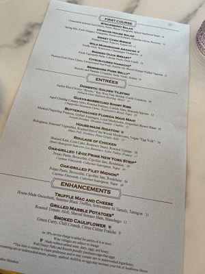 Menu  #Veganuary at Cítricos in Bay Lake