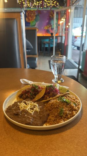 Vegan taco plate  at Tacoholics in Boquete