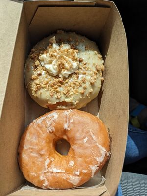 Glazed and key lime pie donuts at bloomer's in Burlington