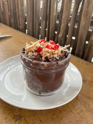 Chocolate pudim  at Anokhi Cafe in Jaipur