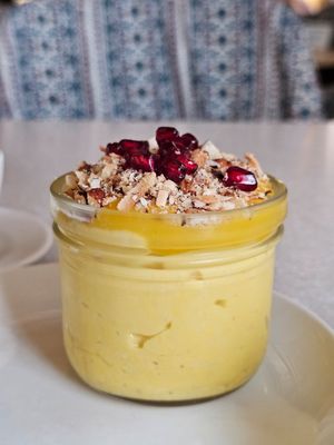 Mango pudding at Anokhi Cafe in Jaipur