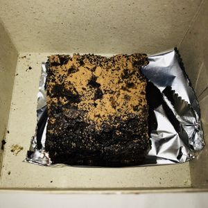 Vegan chocolate brownie at Anokhi Cafe in Jaipur