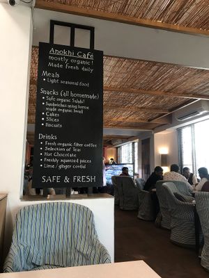 Inside at Anokhi Cafe in Jaipur