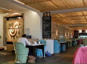 relaxed  at Anokhi Cafe in Jaipur