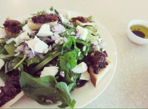 olive tapenade salad at Anokhi Cafe in Jaipur