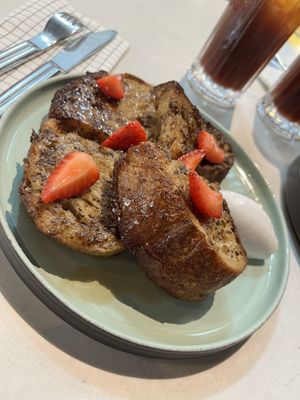 Vegan French toast   at Casette in Dubai