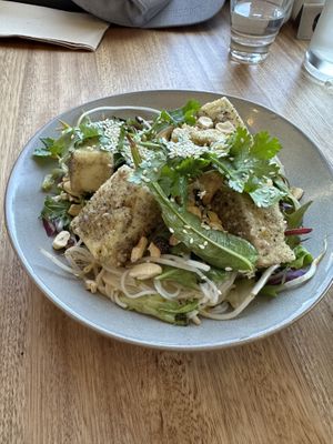 Crispy tofu salad  at Richardson's Bistro in Coles Bay