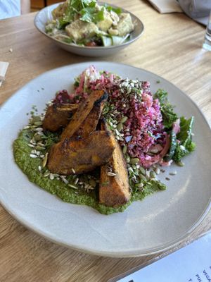Cumin roasted pumpkin salad  at Richardson's Bistro in Coles Bay