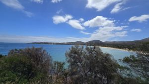 The view at Richardson's Bistro in Coles Bay