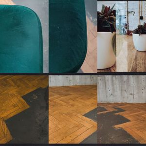 About Seats,flowerpots, floors and concrete with a wink. at Full Circle Coffee in Ghent