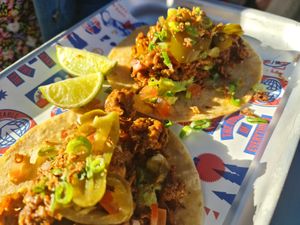 Pulled mushroom tacos at BrewDog Pentridge in Coburg