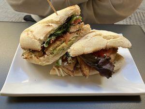 Smoked tofu sandwich  at Mala Leche in Malaga