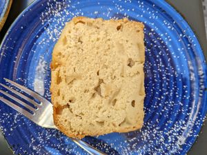 Pear cake at Mala Leche in Malaga