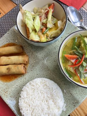 Vegan lunch   at Giggling Squid in Harrogate