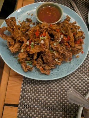 Salt & Pepper Chilli Mushrooms at Giggling Squid in Harrogate
