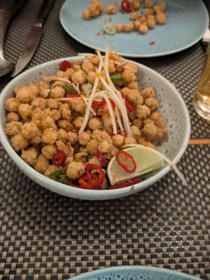 Chilli Chickpeas at Giggling Squid in Harrogate