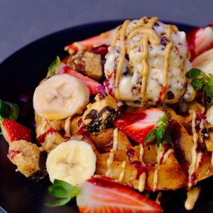Waffles at Crunchbox Leederville in Leederville