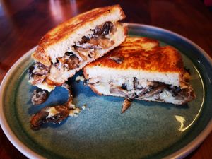 Wild Mushroom Toastie at Crunchbox Leederville in Leederville