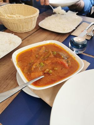 The vegetables Madras. One of their many vegan dishes. Simply delicious. at Indian Royal Spicy in Brussels