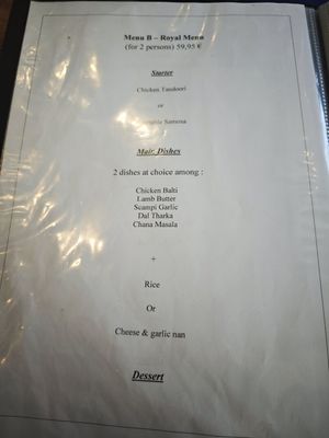  at Indian Royal Spicy in Brussels