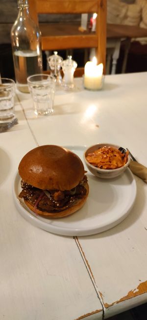Mushroom burger at Nooch Bar and Kitchen in Stirling