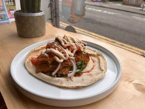 Doner Kebab served in a Syrian flatbread at Nooch Bar and Kitchen in Stirling