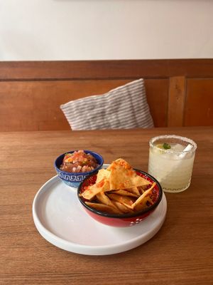 Tortilla chips + salsa at Nooch Bar and Kitchen in Stirling