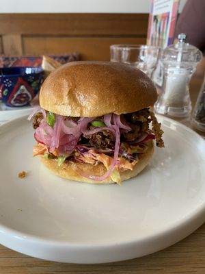 Korean Fried Mushroom Burger  at Nooch Bar and Kitchen in Stirling