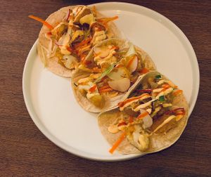 Baja Cauliflower Tacos. So good I tried to hog the lot instead of sharing! at Nooch Bar and Kitchen in Stirling