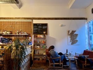 Seating at the front of the restaurant   at Nooch Bar and Kitchen in Stirling