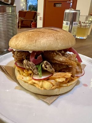 Korean mushroom burger   at Nooch Bar and Kitchen in Stirling