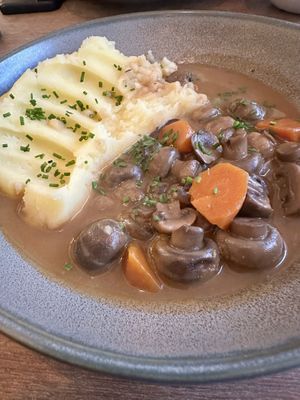 Mushroom and red wine stew   at Nooch Bar and Kitchen in Stirling