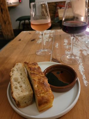Homemade foccacia with oil & vinegar at Nooch Bar and Kitchen in Stirling