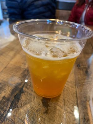 Passionfruit tea at Vegan District Asian Eatery in Loma Linda