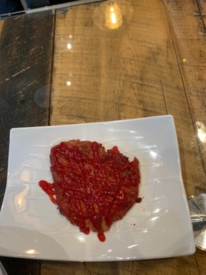 BBQ pork at Vegan District Asian Eatery in Loma Linda