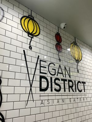 Restaurant art at Vegan District Asian Eatery in Loma Linda