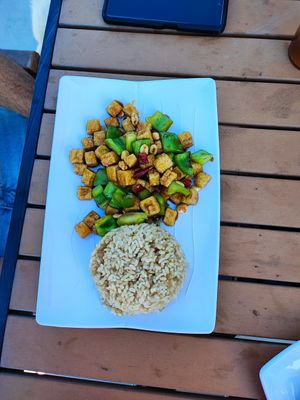 Kung Pao chicken at Vegan District Asian Eatery in Loma Linda