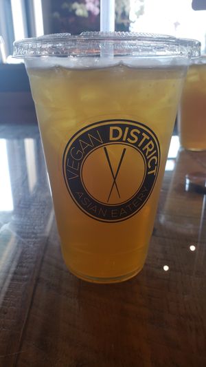 Green Tea at Vegan District Asian Eatery in Loma Linda