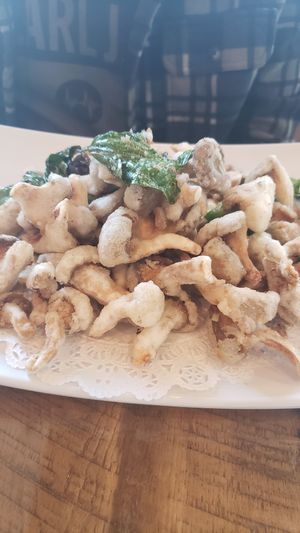 Crispy Oyster mushrooms at Vegan District Asian Eatery in Loma Linda