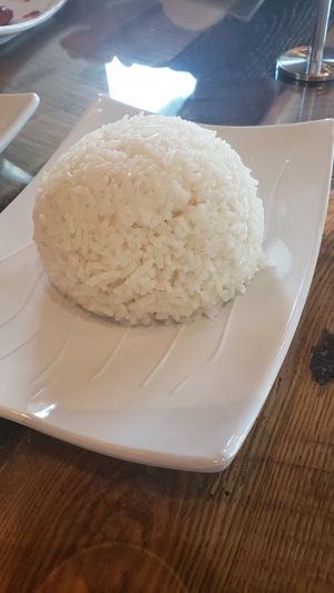 Side of steamed rice at Vegan District Asian Eatery in Loma Linda