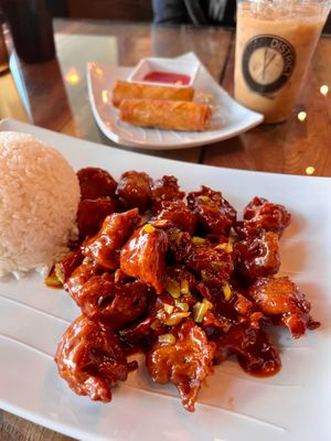 Orange Chick'n at Vegan District Asian Eatery in Loma Linda