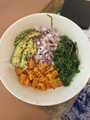 NOTSalmon poke bowl  at Healthy Poke in Malaga