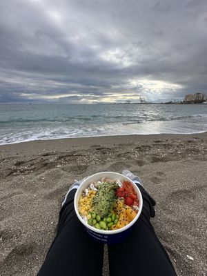vegan takeaway poke  at Healthy Poke in Malaga