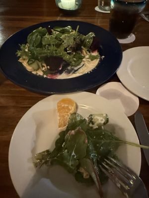 Gold and red beet salad with cashew dressing   at Daiquiri Dick's in Puerto Vallarta