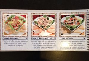 menu,p.15 at La Chatia Artesana in Quetzaltenango