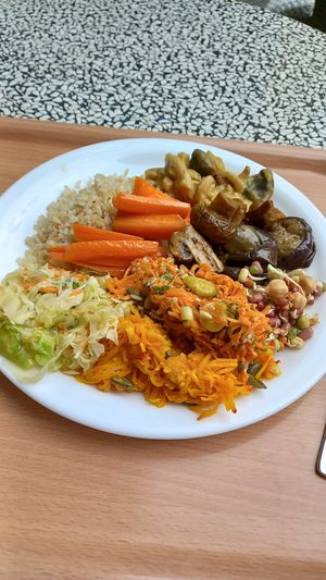 buffet food, all in all less than 10€ at Cassius Garten in Bonn