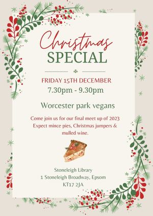 2023 Christmas Social at Worcester Park Vegans in Stoneleigh