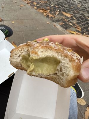 Pistachio doughnut  at La Moderneta in Girona